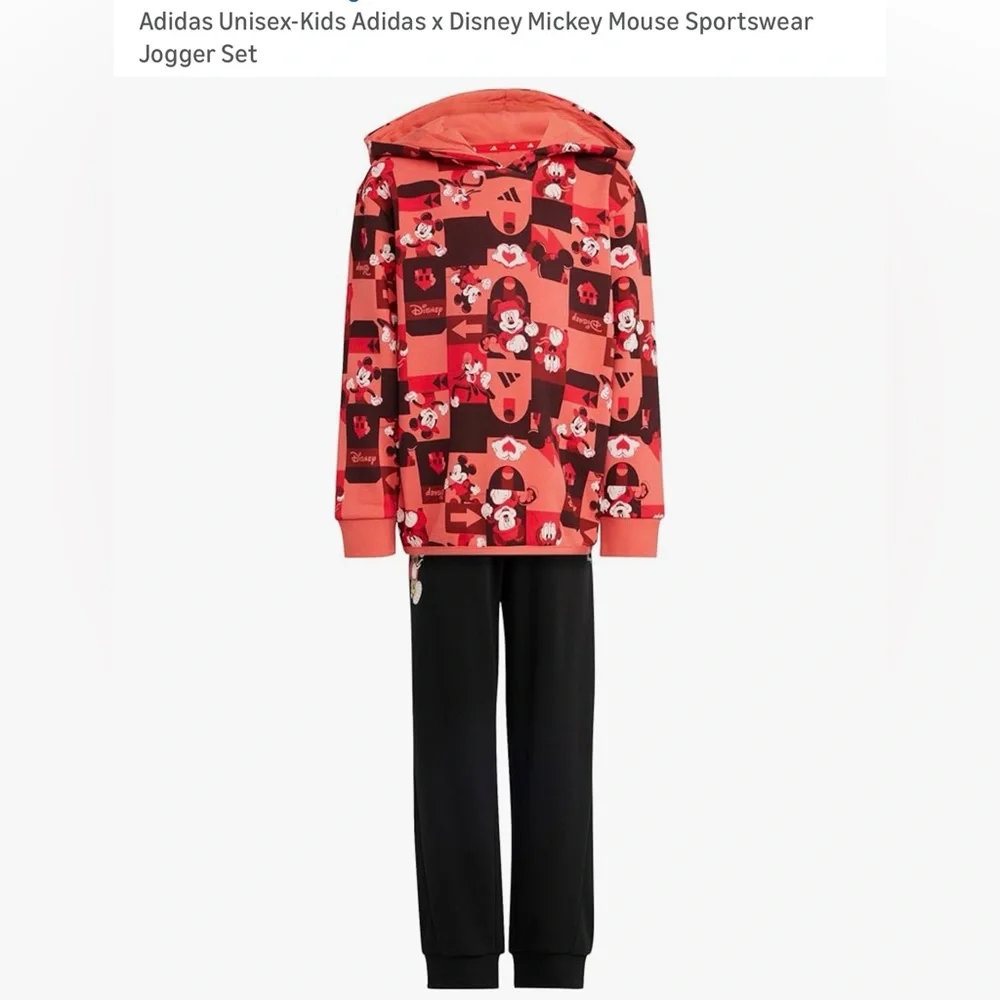 🐣Adidas unisex adidas+Disney Mickey Mouse sportswear jogger set size S /140/9-10